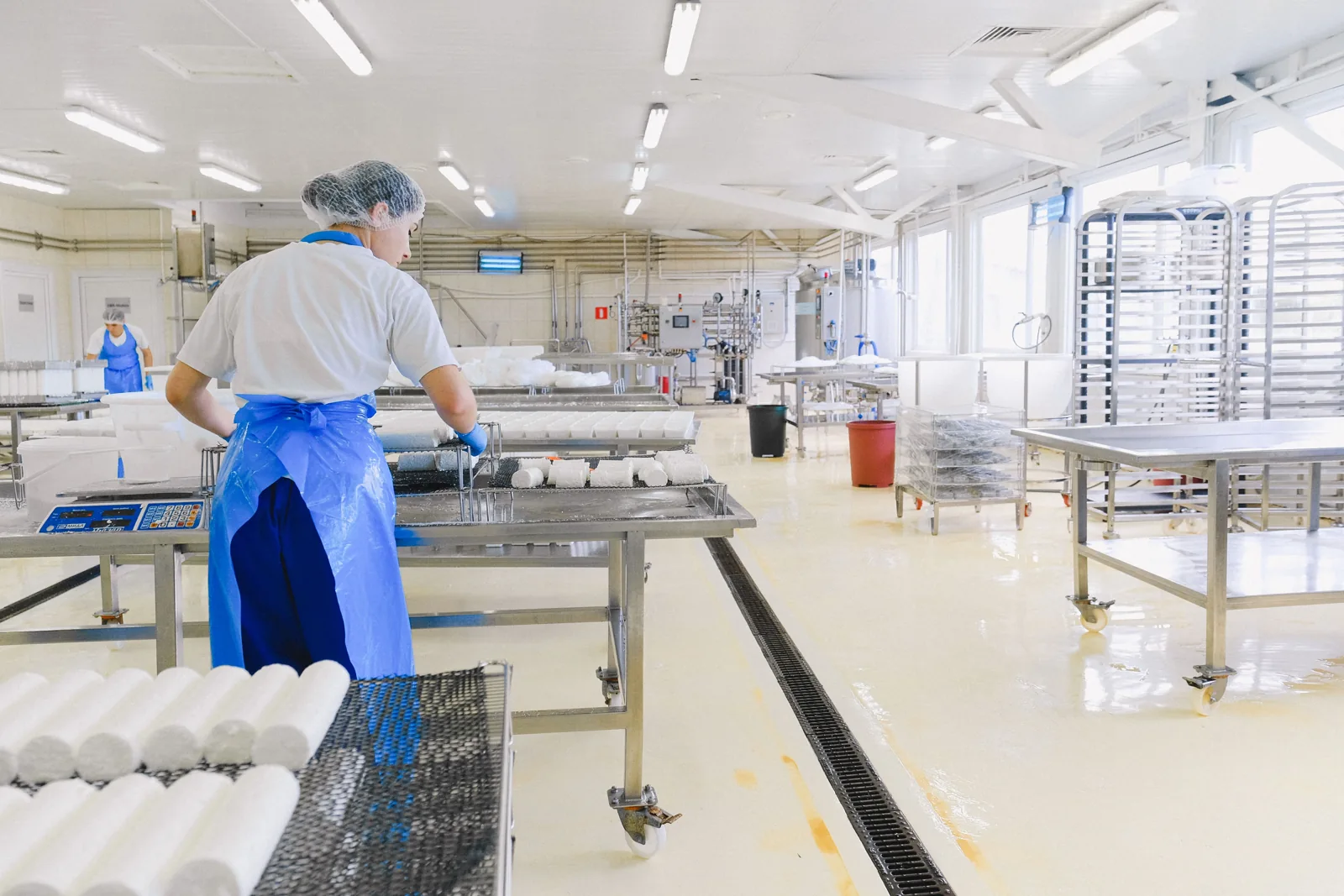 Stockfoto van een nette productieomgeving in de voedingssector